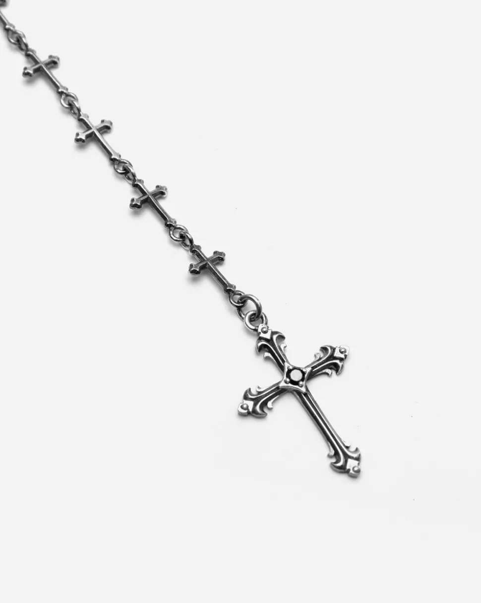 COLLANA LARIAT ROSARIO CROSSED