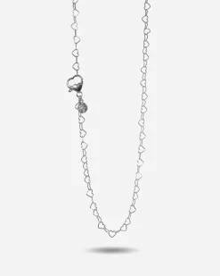 COLLANA LOVE CON CUORI IN ARGENTO
