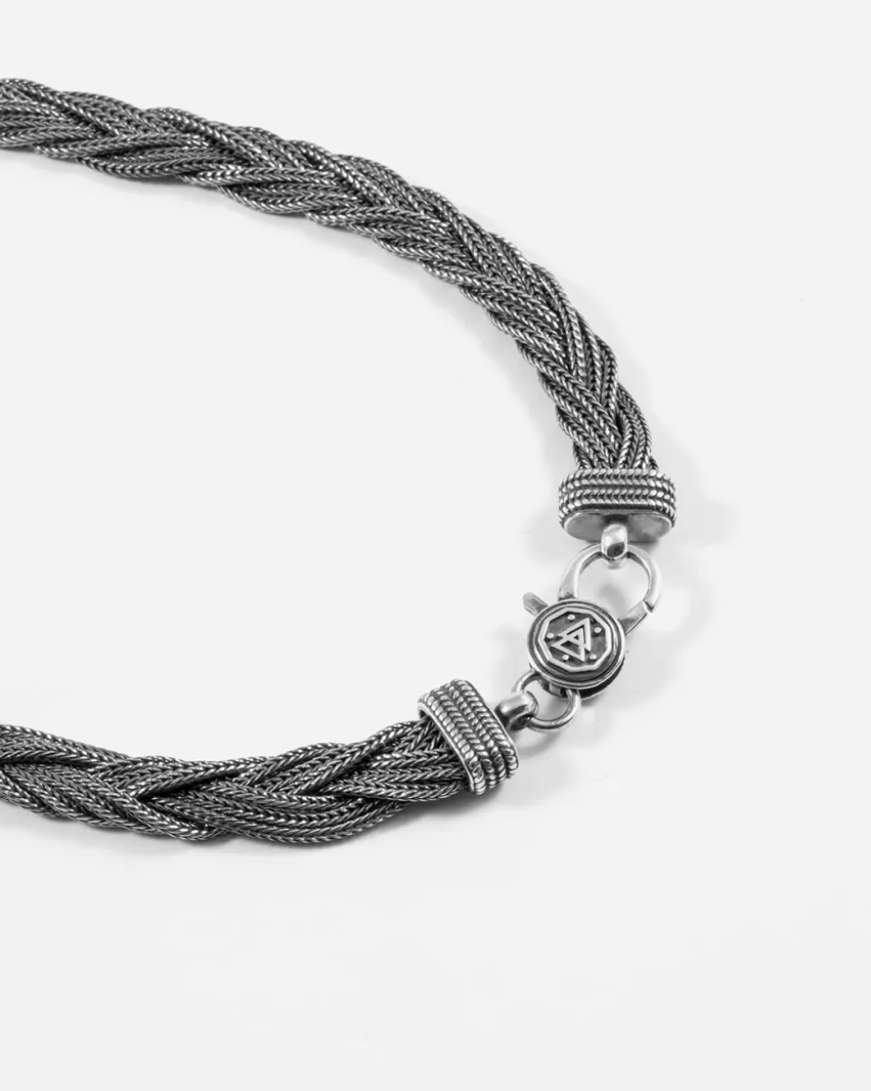 COLLANA MATRIX INTRECCIATA IN ARGENTO