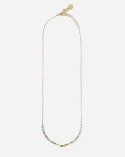 COLLANA NUANCES PLACCATA ORO CON PIETRE MULTICOLOR
