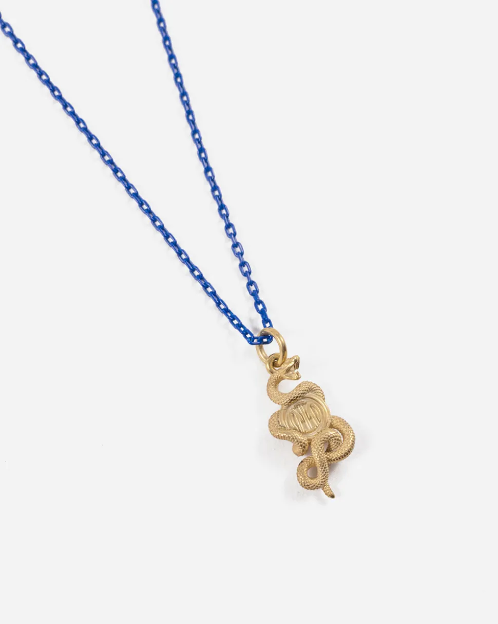 COLLANA SMALTATA PENDENTE BISCIONE ORO INTER X NOVE25