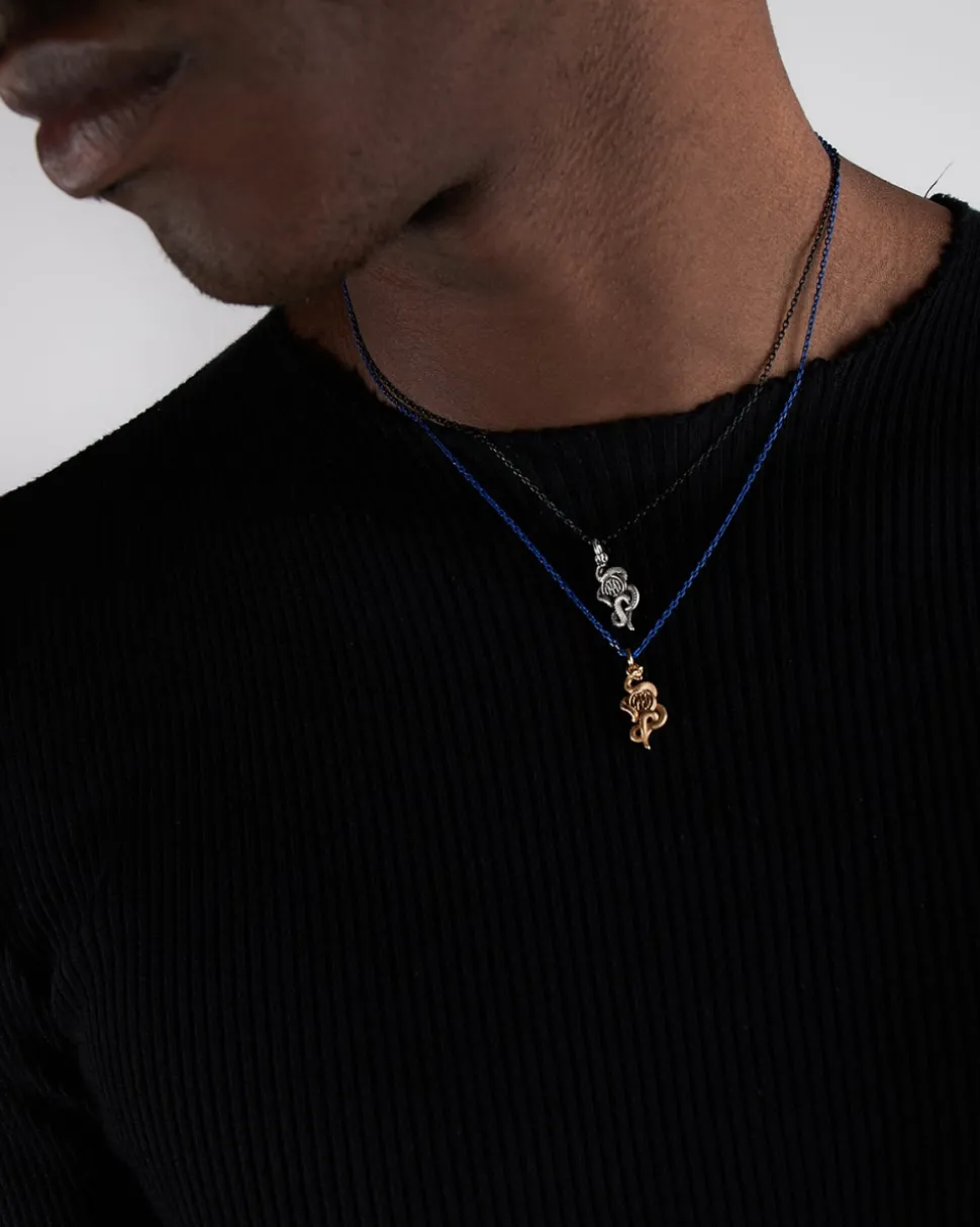 COLLANA SMALTATA PENDENTE BISCIONE ORO INTER X NOVE25