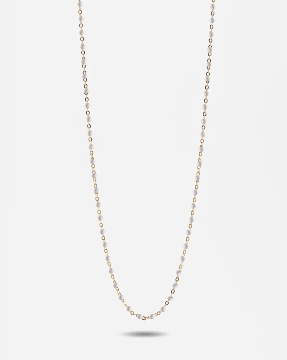 COLLANA SMALTO BIANCO PLACCATA ORO