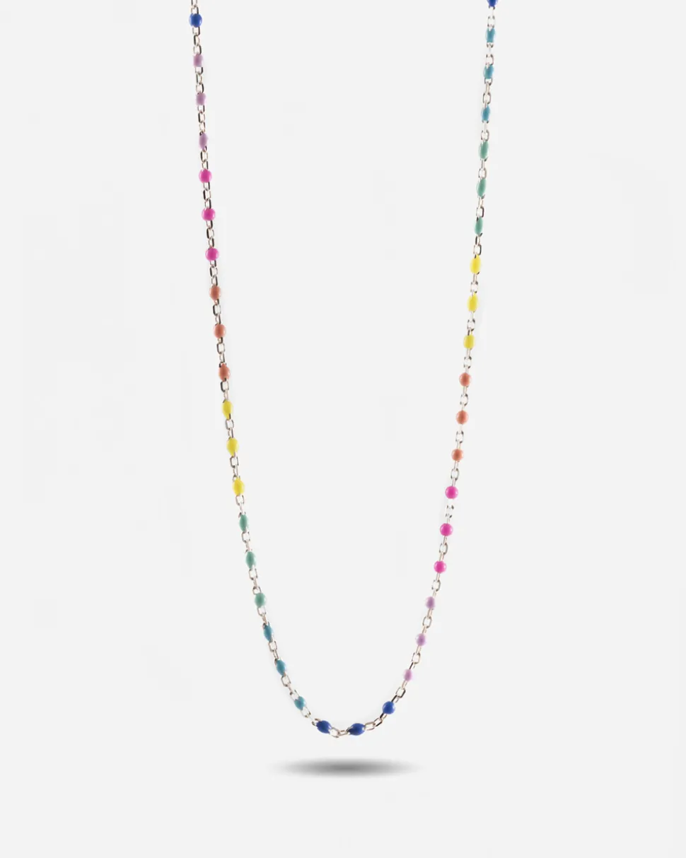 COLLANA SMALTO MULTICOLOR IN ARGENTO