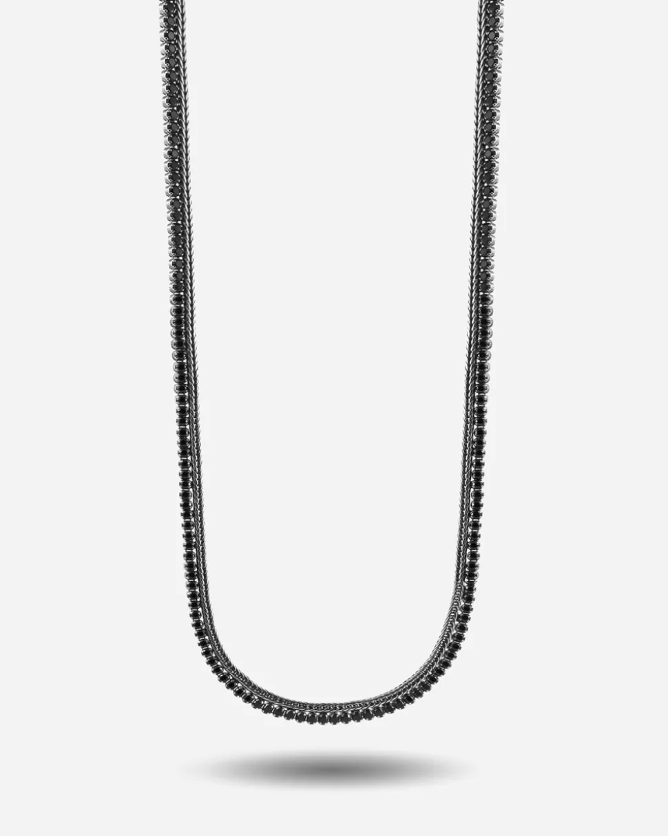 COLLANA TENNIS BLACK FOXTAIL
