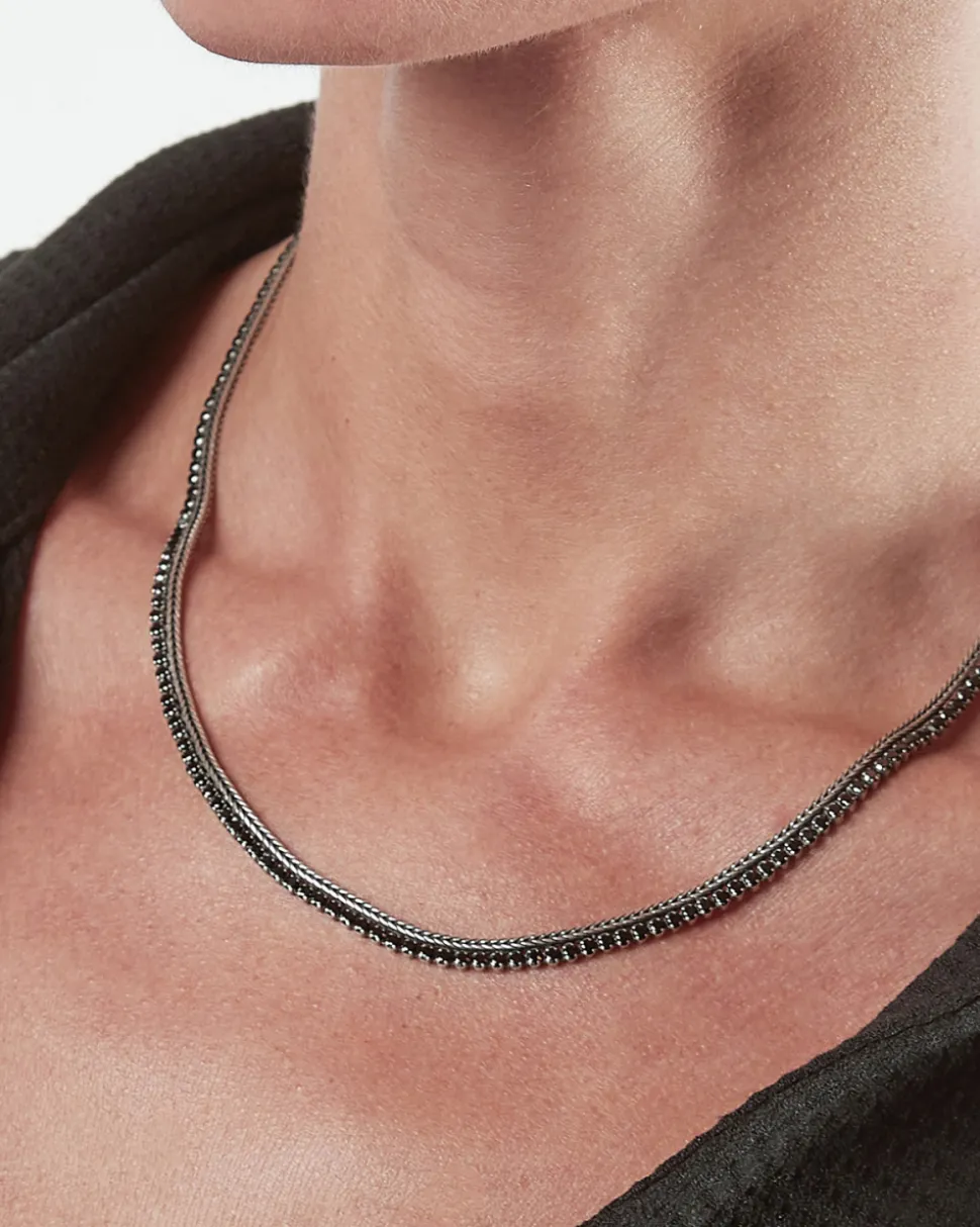 COLLANA TENNIS BLACK FOXTAIL