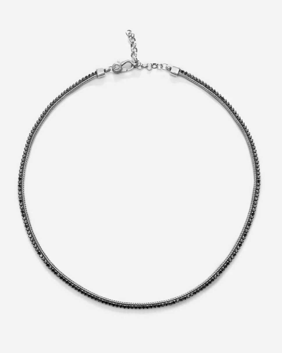 COLLANA TENNIS BLACK FOXTAIL