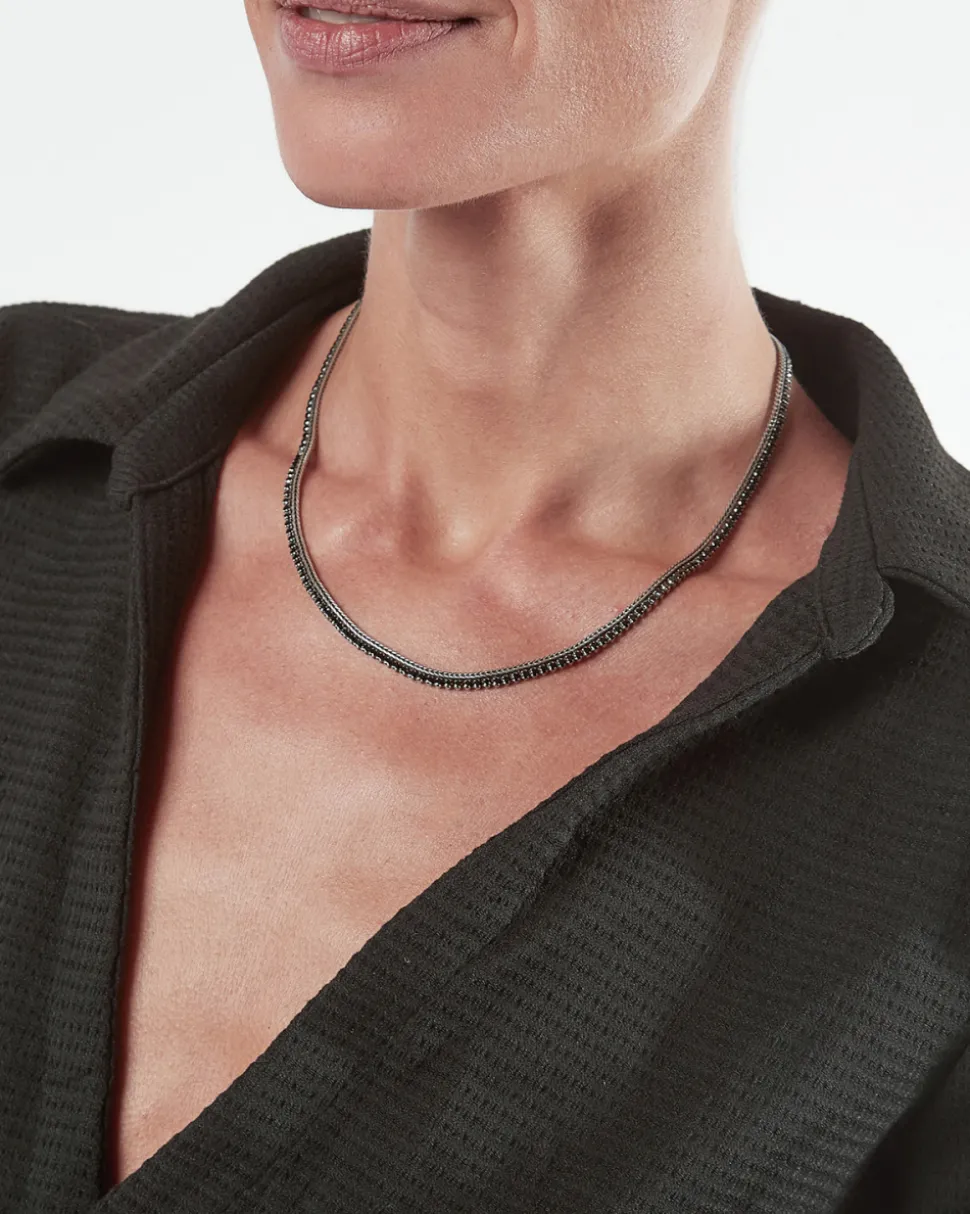 COLLANA TENNIS BLACK FOXTAIL