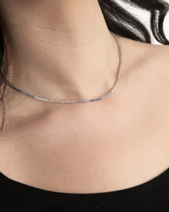 COLLANA TENNIS GRADIENT CON PIETRE MULTICOLOR