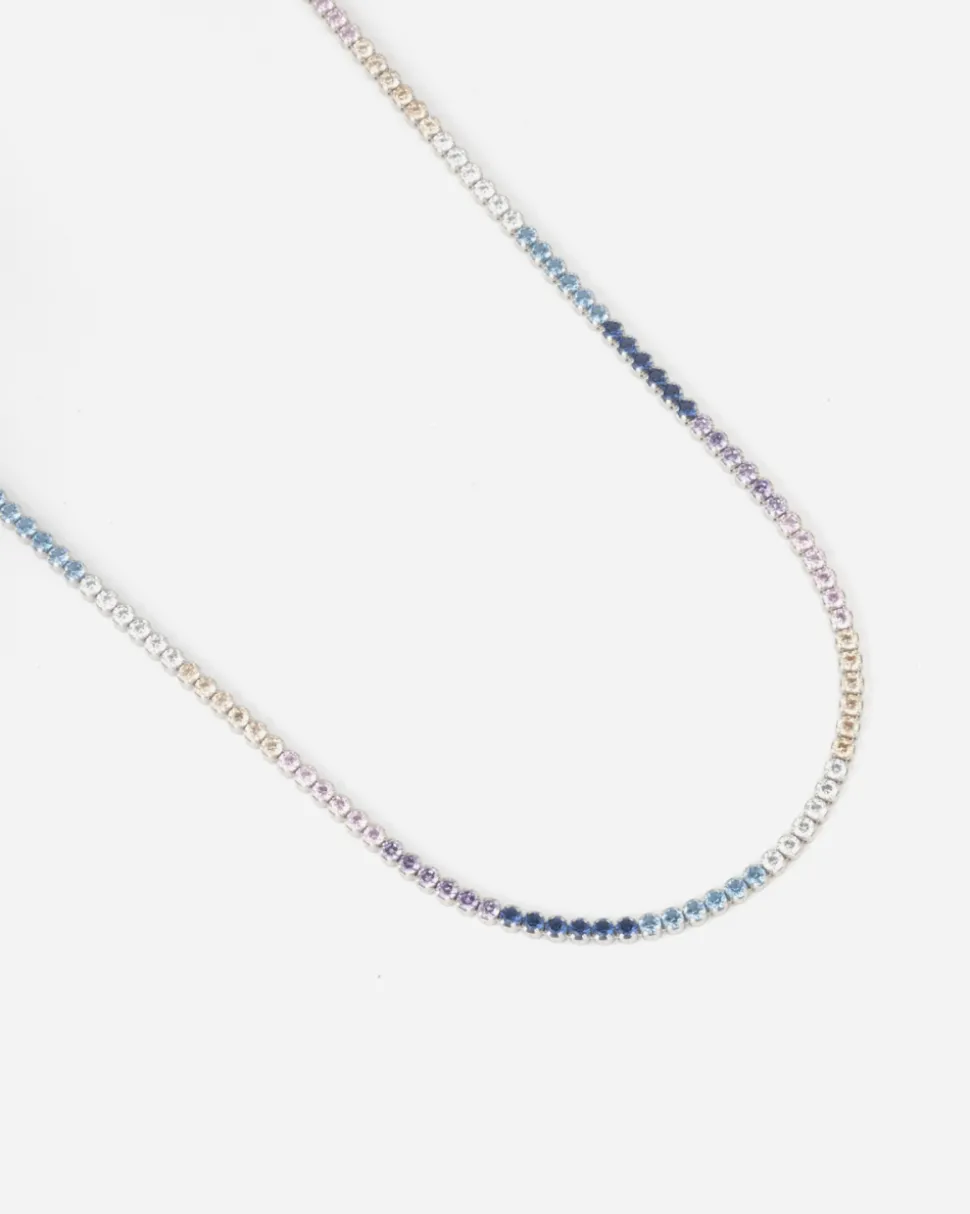 COLLANA TENNIS GRADIENT CON PIETRE MULTICOLOR