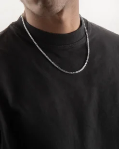 COLLANA TRECCIA DIAMOND BRAID IN ARGENTO