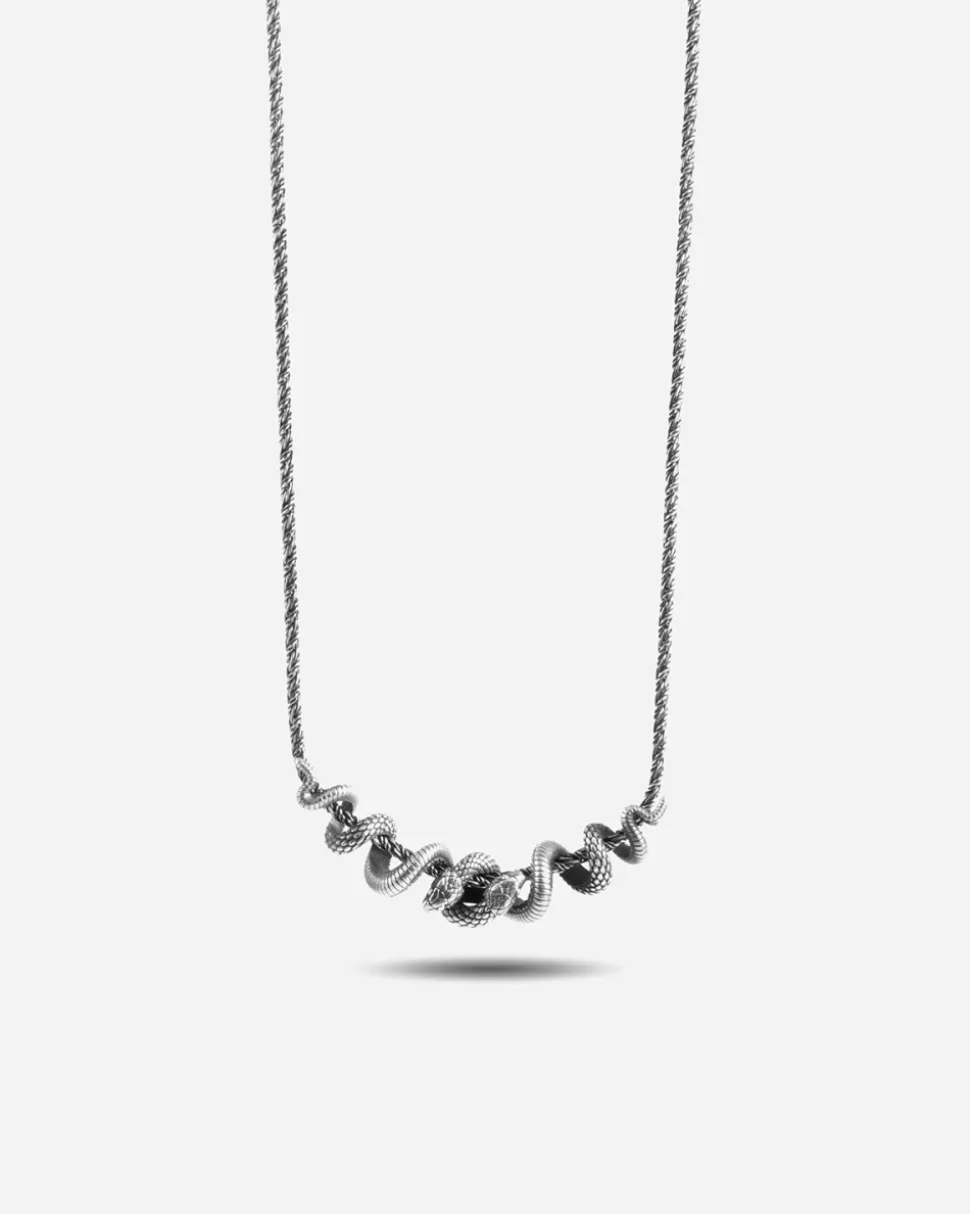 COLLANA VENOMIZED CON SERPENTI IN ARGENTO