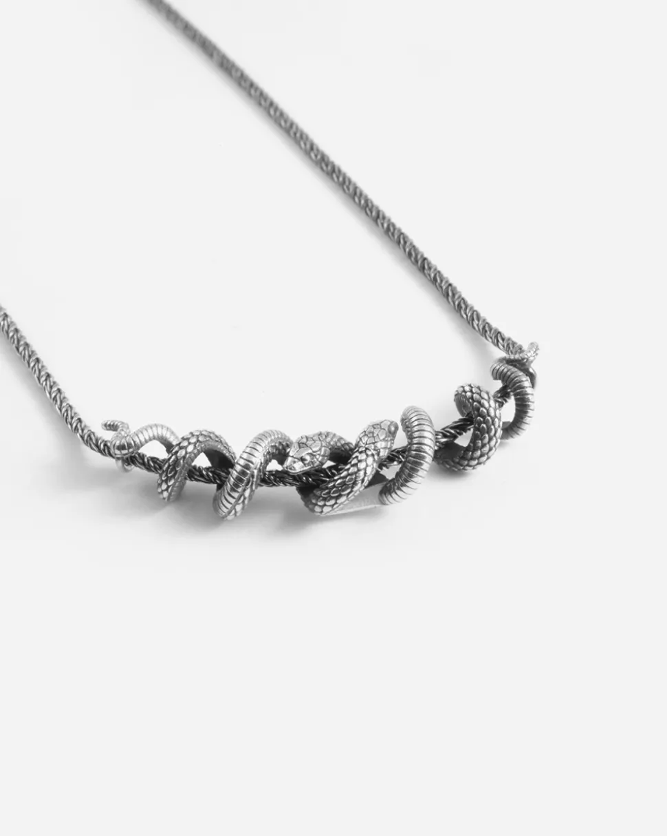 COLLANA VENOMIZED CON SERPENTI IN ARGENTO