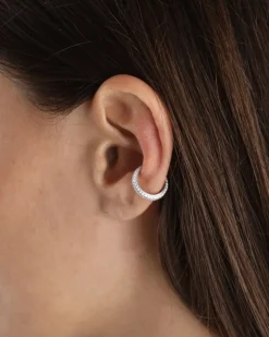 EAR CUFF IN ARGENTO CON BRILLANTI