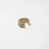 EAR CUFF ORECCHINO SENZA BUCO PALLINE TRE GIRI PLACCATO ORO
