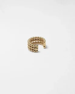 EAR CUFF ORECCHINO SENZA BUCO PALLINE TRE GIRI PLACCATO ORO