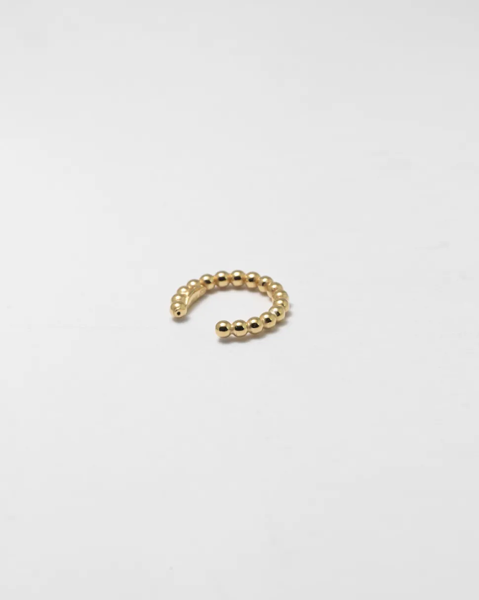 EAR CUFF ORECCHINO SENZA BUCO PALLINE UN GIRO PLACCATO ORO