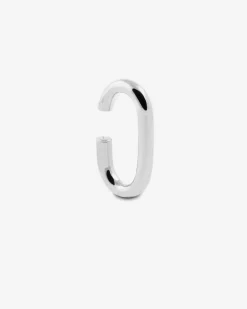 EAR CUFF OVALE FILO 4 MM IN ARGENTO