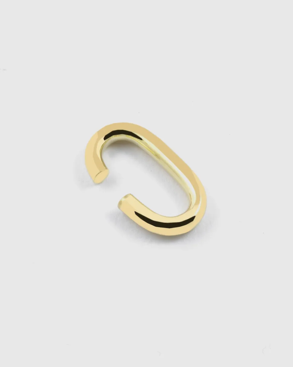 EAR CUFF OVALE FILO 4 MM PLACCATO ORO