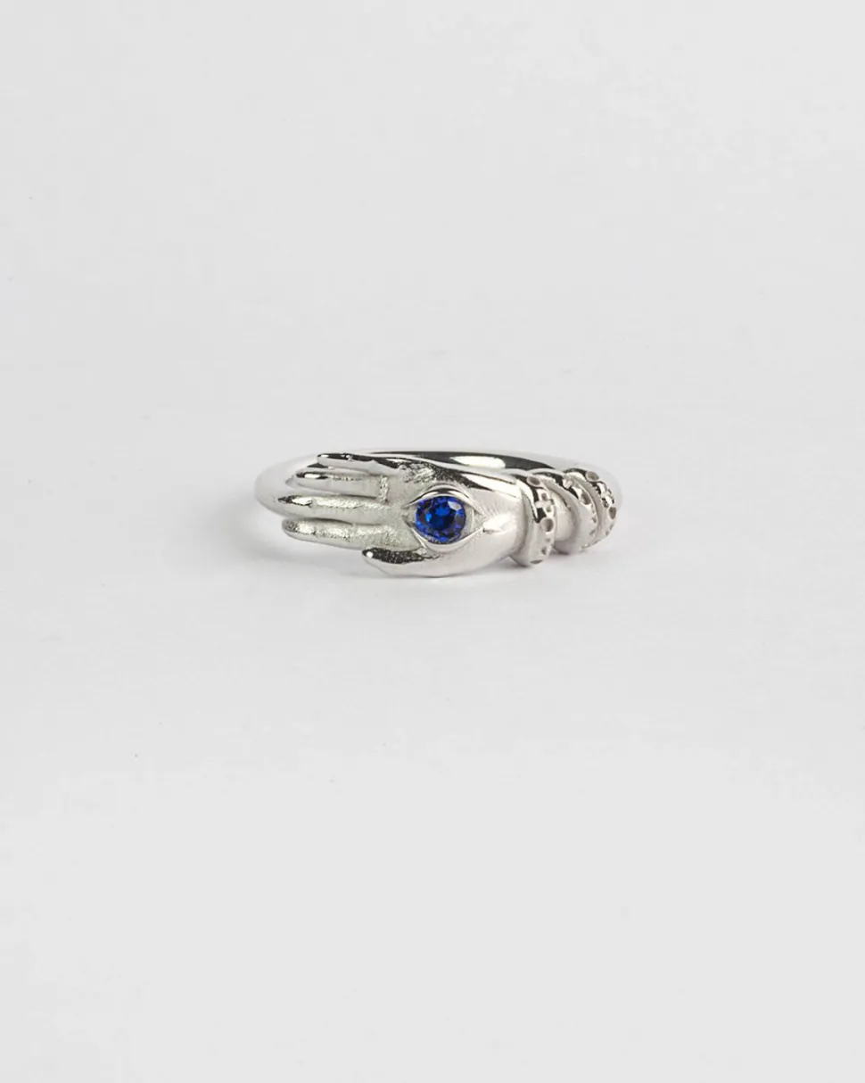 FEDINA TALISMANO OCCHIO IN ARGENTO CON PIETRA BLU