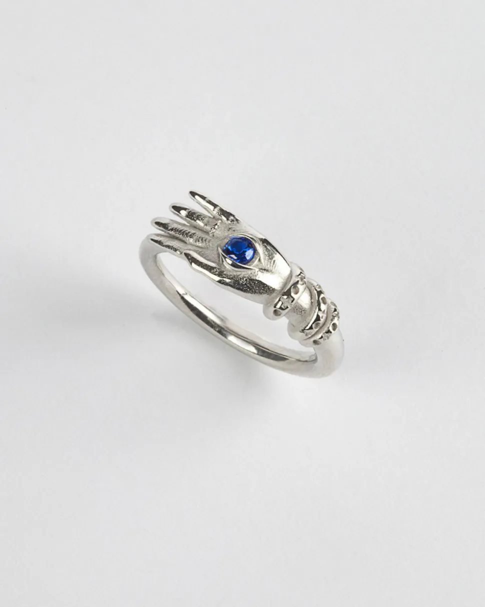 FEDINA TALISMANO OCCHIO IN ARGENTO CON PIETRA BLU