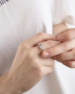 FEDINA TALISMANO OCCHIO IN ARGENTO CON PIETRA BLU