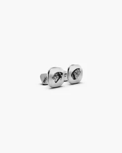 GEMELLI IN ARGENTO QUADRATI LISCI PERSONALIZZABILI