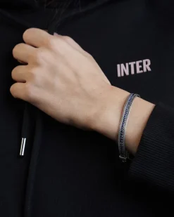 IM INTER X NOVE25 BRACCIALE TENNIS IN ARGENTO CON BRILLANTI NERAZZURRI