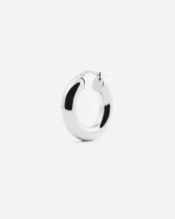 ORECCHINO A CERCHIO BOLD LOOP IN ARGENTO RODIATO
