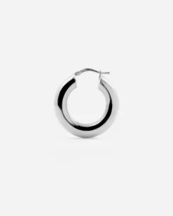 ORECCHINO A CERCHIO BOLD LOOP IN ARGENTO RODIATO