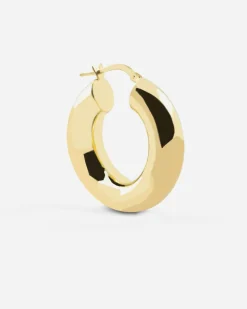 ORECCHINO A CERCHIO FILO TONDO 7 MM PLACCATO ORO