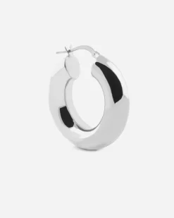 ORECCHINO A CERCHIO FILO TONDO 7 MM IN ARGENTO