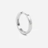 ORECCHINO A CERCHIO FILO QUADRATO IN ARGENTO RODIATO