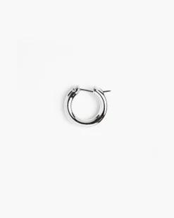 ORECCHINO A CERCHIO FILO TONDO 4 - 12MM IN ARGENTO RODIATO