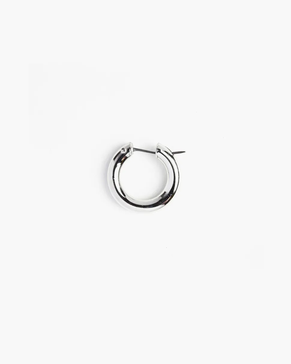 ORECCHINO A CERCHIO FILO TONDO 4 - 12MM IN ARGENTO RODIATO