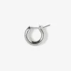 ORECCHINO A CERCHIO FILO TONDO 4 - 8MM IN ARGENTO RODIATO