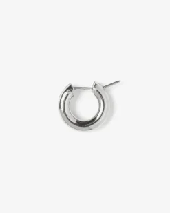 ORECCHINO A CERCHIO FILO TONDO 4 - 8MM IN ARGENTO RODIATO