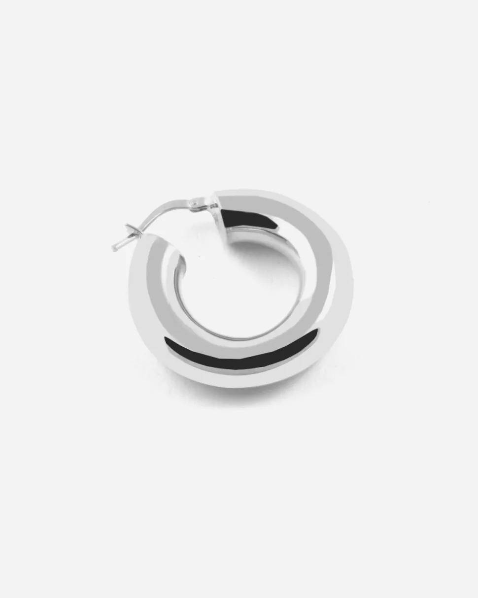 ORECCHINO A CERCHIO FILO TONDO 7 MM IN ARGENTO