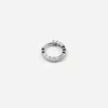 ORECCHINO A CERCHIO PIERCING ZIG ZAG IN ARGENTO RODIATO