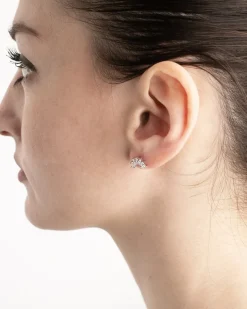 ORECCHINO A LOBO PIERCING SEMICERCHIO 7 NAVETTE IN ARGENTO