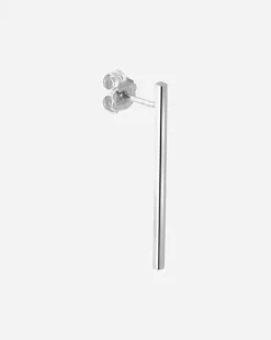 ORECCHINO BARRETTA LUNGA SILVER SINGLE BAR IN ARGENTO