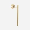 ORECCHINO BARRETTA LUNGA GOLDEN SINGLE BAR PLACCATO ORO