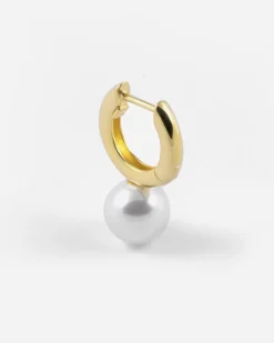 ORECCHINO BIG PEARL OYSTER PLACCATO ORO CON PERLA
