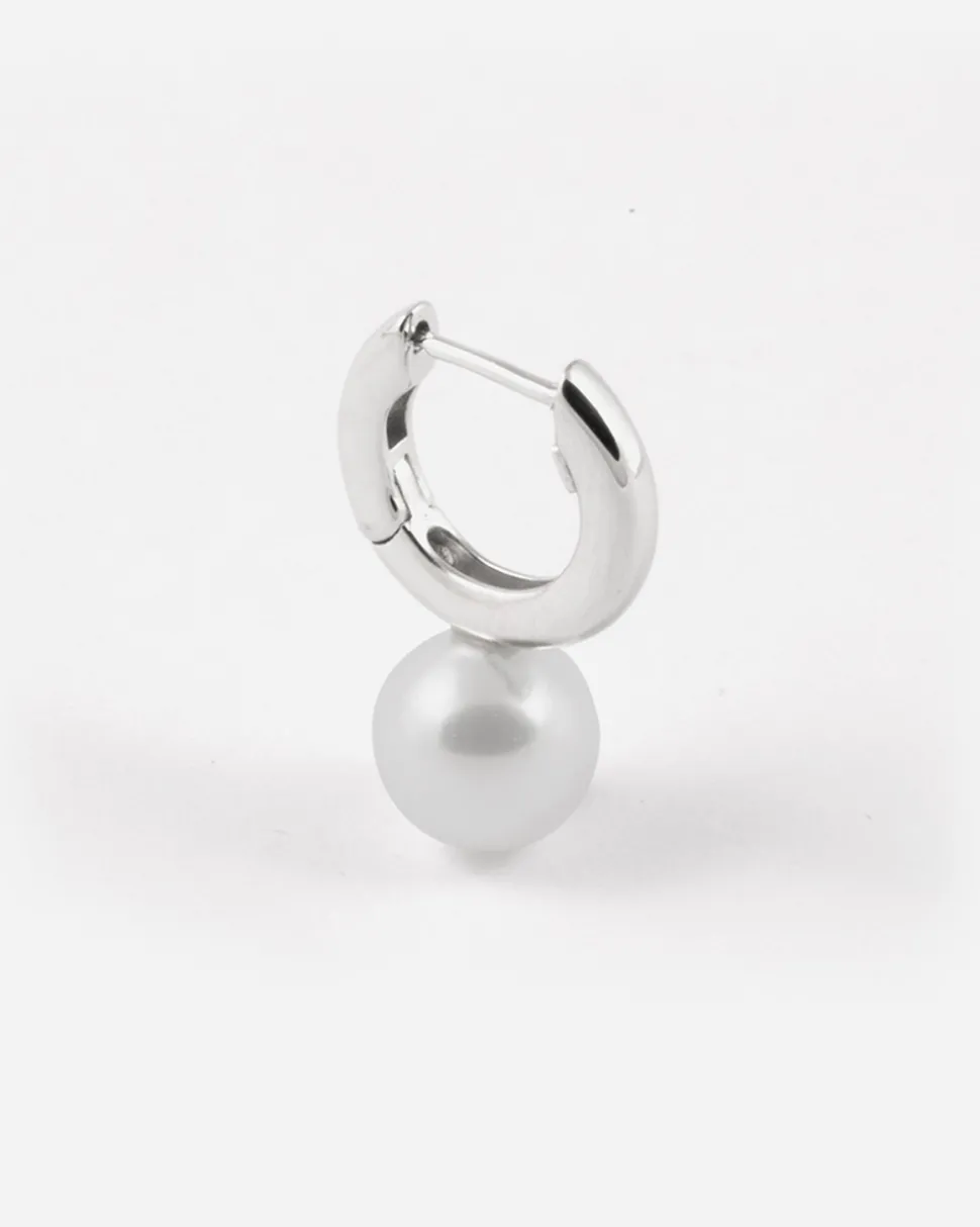 ORECCHINO BIG PEARL OYSTER IN ARGENTO CON PERLA