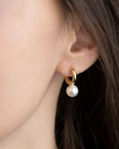 ORECCHINO BIG PEARL OYSTER PLACCATO ORO CON PERLA