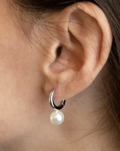ORECCHINO BIG PEARL OYSTER IN ARGENTO CON PERLA