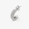 ORECCHINO BRIGHT BAND IN ARGENTO CON BRILLANTI