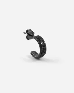 ORECCHINO BRIGHT BLACK BAND CON BRILLANTI NERI