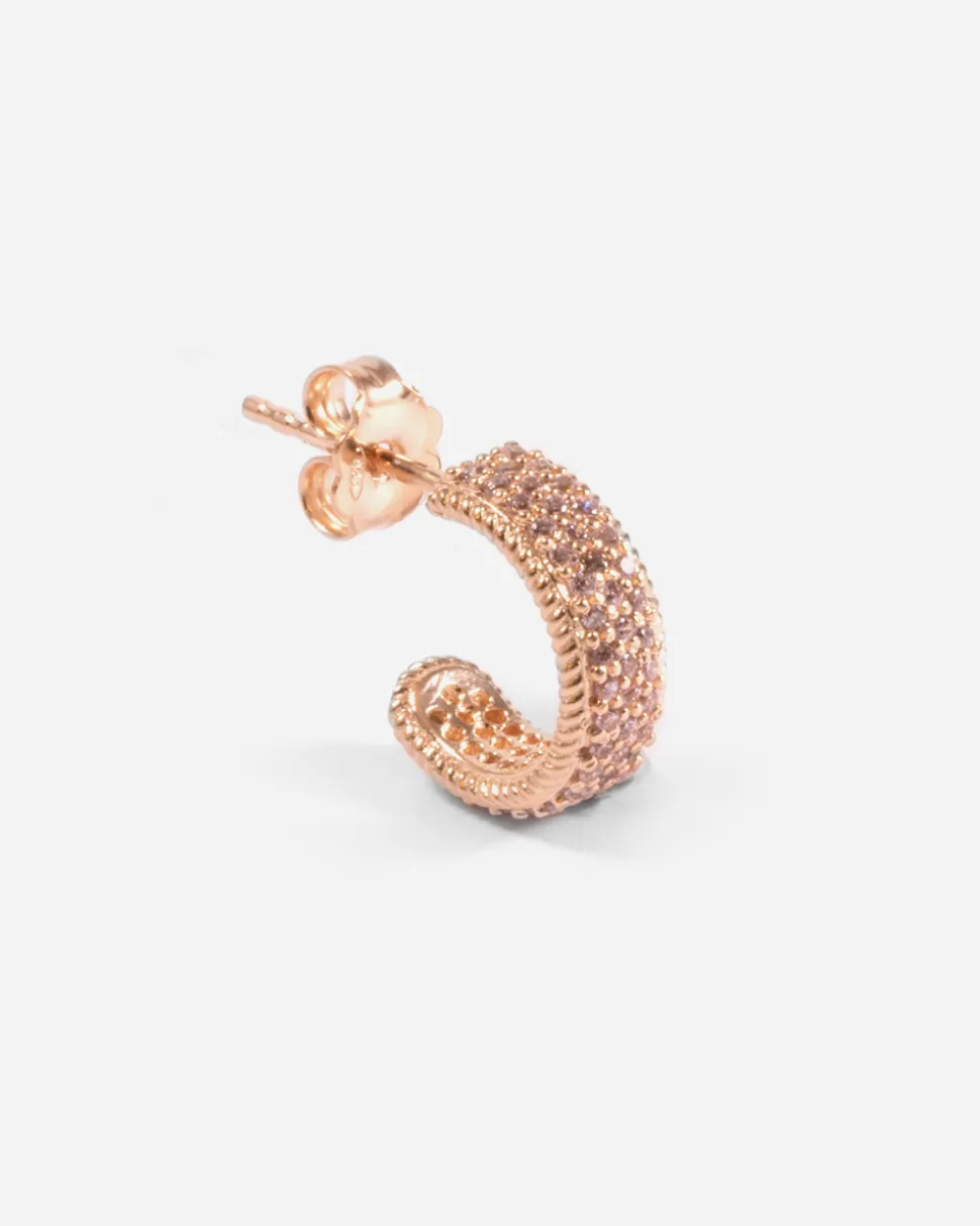 ORECCHINO BRIGHT ROSE BAND PLACCATO ORO ROSA