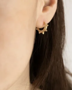 ORECCHINO CERCHIO GOLDEN CROWN SEPTUM PLACCATO ORO CON BRILLANTI
